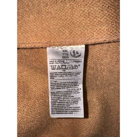 Old Navy Womens Overcoat Size 2XL Long Brown Tunnel Neck Career Coat Jacket - Picture 4 of 4